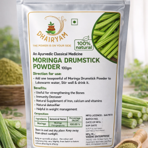 Dhairyam Ayurvedic Drumstick Powder 100g | 100% Natural Herbal Supplement for Immunity, Bones & Daily