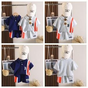 Kids Collared Neck Two-Piece Set