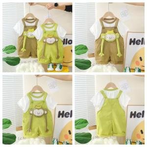 Premium Fabric – Kids 3D Pattern Three-Quarter Dungaree