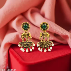 Antique Oxidized Elephant Jhumka Earrings for Women & Girls