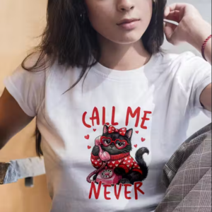 Printed White Cotton T-Shirt for Women