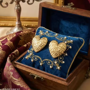 Premium Antique Gold Heart Earrings for Women & Girls