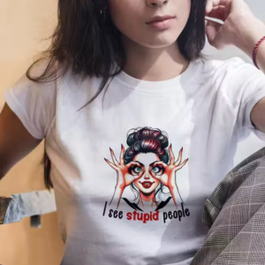 Stylish White Printed Cotton T-Shirt for Women