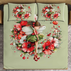 🧚‍♀️ Enchanting Fairy Blossom Bedsheet Set 90*100