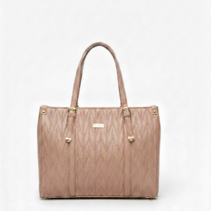 Blush Elegance Quilted Tote Bag