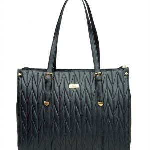 Blush Elegance Quilted Tote Bag