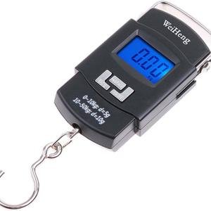 Pocket Electronic Weighing Scale, Digital 50 Kg Weighing Scale Heavy Duty Portable, Metal Hook Type Luggage Scale