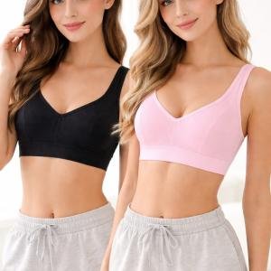Women’s Seamless Comfort Lounge Bra (Pack of 2)