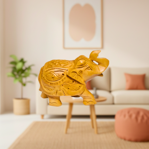 Wooden elephant carving 3 inches