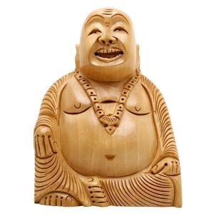 Handcrafted Wooden Buddha Statue 10cm – Meditating & Laughing Buddha Idols for Home Decor
