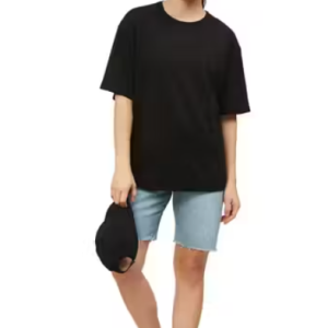 Chughz Girlish Oversize Plain Cotton Blend T-shirt