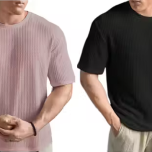 CHUGHZ Latest Men's Printed Typography Round Neck Cotton Black T-shirt