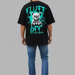 Chughz Men's Black Cotton Printed T-shirts