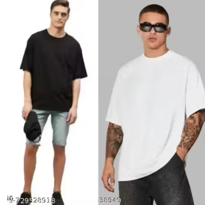 CHUGHZ Oversized Drop Shoulder Cotton Blend T-shirt For Men 2 Pcs