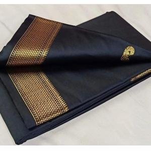 Cotton Silk Pai Thani Border Saree with Contras Blouse ,Zari Border