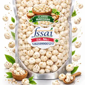 Infinity India Classic Makhana Premium Fox Nuts (Puffed Lotus Seeds), Healthy Snack Lotus Seeds(Makhana) (100 g)