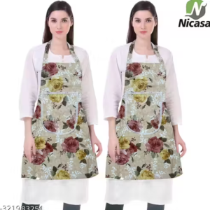 Kitchen Apron- Waterproof /Oil-Proof - Adjustable Aprons with Pockets for Women Men Washable - Pack of 2 (color As per availibility)