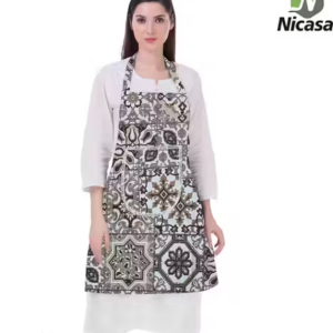 Kitchen Apron- Waterproof /Oil-Proof - Adjustable Aprons with Pockets for Women Men Washable - Pack of 1 (color As per availibility)