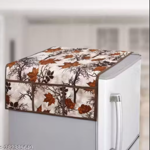 HD Premium Quality Fridge cover for Top with 1 Pec of handle and 3 pec of Fridge Mats - Set of 5 piece