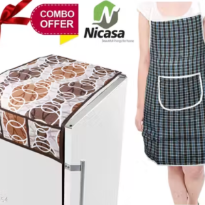 Classy Stylish Fridge Top Cover & Apron (Pack Of 2)