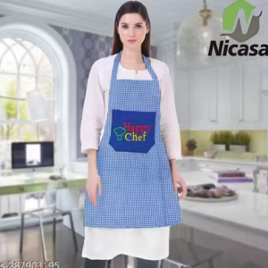 Kitchen Apron- Waterproof /Oil-Proof - Adjustable Aprons with Pockets for Women Men Washable - Pack of 1 (color As per availibility)