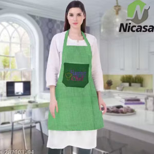 Kitchen Apron- Waterproof /Oil-Proof - Adjustable Aprons with Pockets for Women Men Washable - Pack of 1 (color As per availibility)