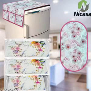 Premium Quality combo of fridge top, 1 handle cover and 3 mats-set of 5 pieces