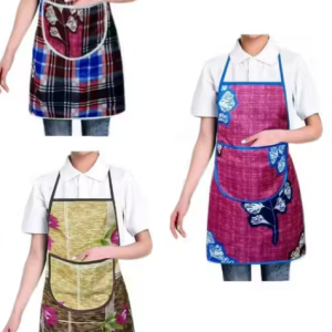 Nicasa Cotton Waterproof Kitchen Apron with Front Pocket Set of 3 Pcs (Color As Per Availability)