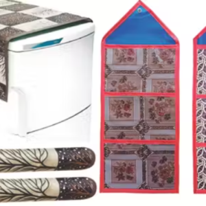 Nicasa HD Premium Quality combo of fridge top, 2 handle cover and 2 pec Wall hanging - set of 5 pec