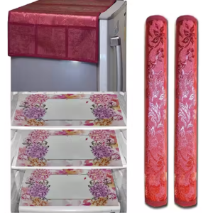 Nicasa HD Premium Quality combo of fridge top with 2 pec handle, and 3 mats-set of 6 pieces