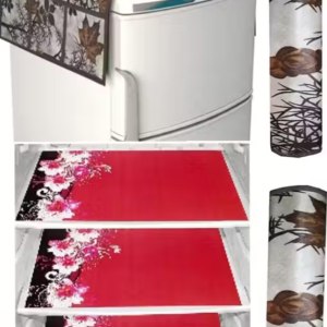 Premium Quality combo of fridge top, 2 handle cover and 3 mats-set of 6 pieces
