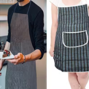 100% Cotton Apron Green Check