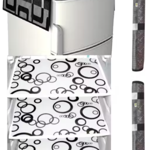 Premium Quality combo of fridge top, 2 handle cover and 3 mats-set of 6 pieces