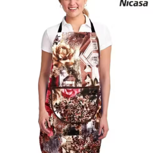 Nicasa Kitchen Apron- Waterproof /Oil-Proof - Adjustable Aprons with Pockets for Women Men Dishwashing