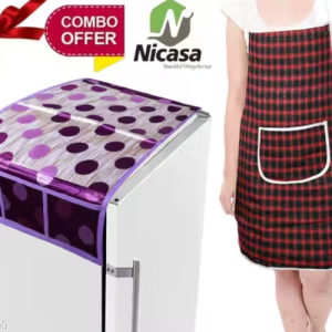 Stylish Fridge Top Cover & Apron (Set Of 2)