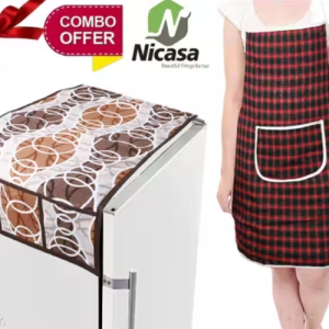 Stylish Fridge Top Cover & Apron (Set Of 2)
