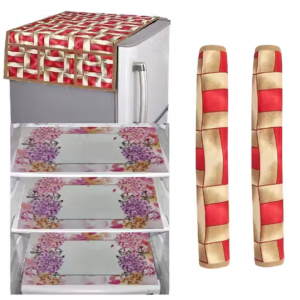 Nicasa HD Premium Quality combo of fridge top with 2 pec handle, and 3 mats-set of 6 pieces