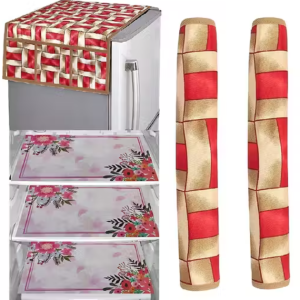 Nicasa HD Premium Quality combo of fridge top with 2 pec handle, and 3 mats-set of 6 pieces