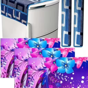 Nicasa HD Premium Quality combo of fridge top, 2 handle cover and 3 mats-set of 6 pieces