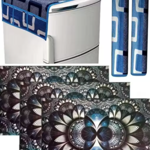 Nicasa HD Premium Quality combo of fridge top, 2 handle cover and 3 mats-set of 6 pieces