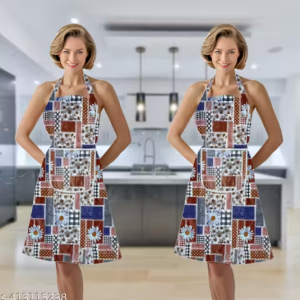 Kitchen Apron - Waterproof / Oil proof - Adjustable Aprons with pockets for Women and Men, Washable - Pack of 2 Aprons (colors as per availabilty)