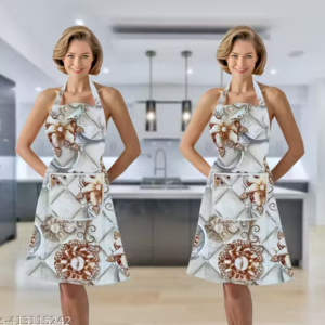 Kitchen Apron - Waterproof / Oil proof - Adjustable Aprons with pockets for Women and Men, Washable - Pack of 2 Aprons (colors as per availabilty)