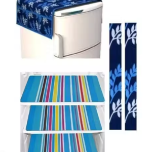 Nicasa HD Premium Fridge Cover with 3 pec Mats and 2 pec handle