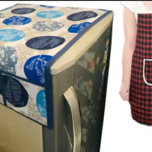 Fridge Cover With Utility Pockets and Apron with Utility Pocket 100% Cotton