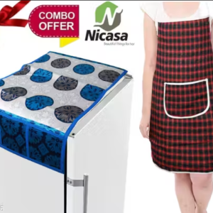 Classy Stylish Fridge Top Cover & Apron (Pack Of 2)