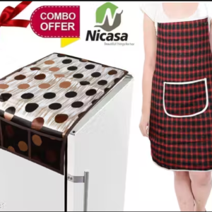 Classy Stylish Fridge Top Cover & Apron (Pack Of 2)