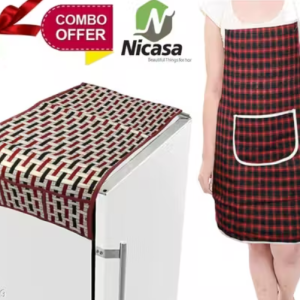 Classy Stylish Fridge Top Cover & Apron (Pack Of 2)