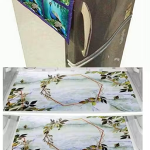 Nicasa HD Premium Quality combo of fridge top, 2 handle cover and 3 Mat -set of 6 pieces