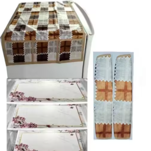 Nicasa HD Premium Quality combo of fridge top, 2 pec handle and 3 mats-set of 6 pieces