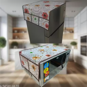 Krishna E premium quality water proof Fabric Fridge Cover With 1 pec of Microwave Oven Cover - Set of 2 Pec